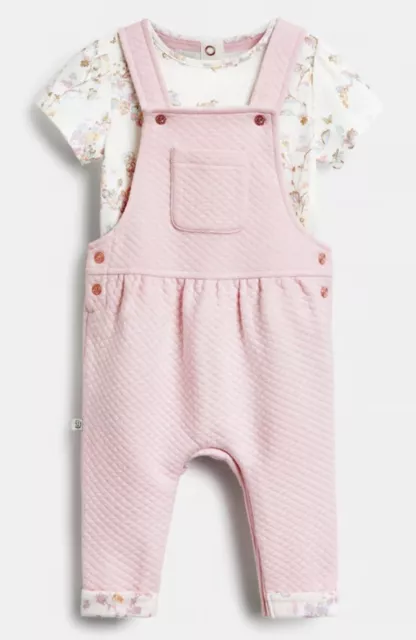 Ted Baker Baby Girls Dungaree Set Age 6-9 Months Brand New