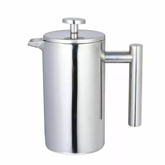 French Press Coffee Maker Tea Pot Plunger Stainless Steel