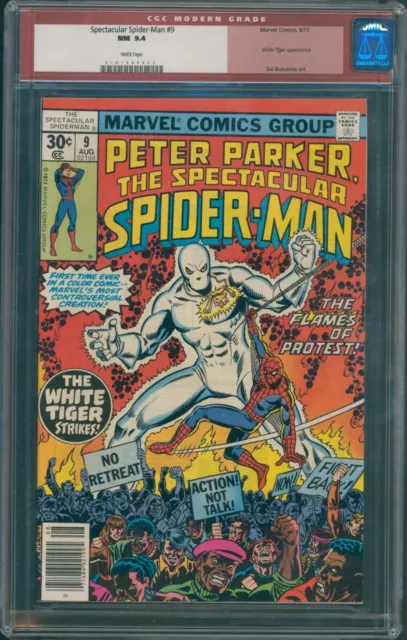 Spectacular Spider-Man #9 1977 CGC 9.4 White Pages!