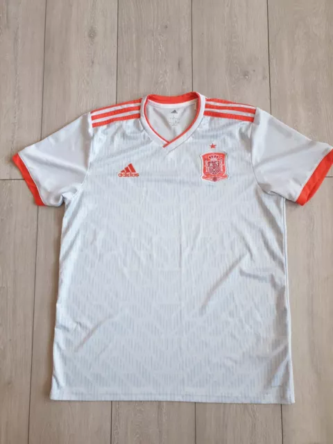 Spain National Team 2018/2019/2020 Away Football Shirt Jersey Adidas Size L