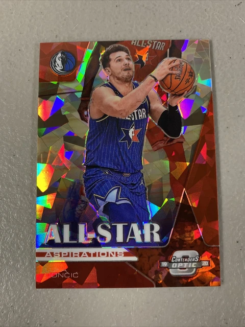 2019 Contenders Optic All-Star Aspirations Red Cracked Ice Prizm Luka Doncic #22