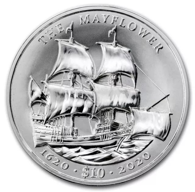 10 $ "400th Anniv. Mayflower BVI" - British Virgin Islands, Ultra High Relief