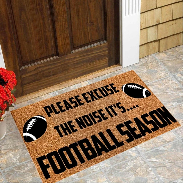 Please Excuse The Noise It's Football Season Divertido Lindo Tapete Puerta