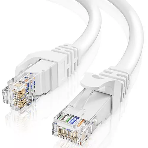 Cable Ethernet 25m, Cat6 Cable RJ45 25m Noir, Plat Cable Internet Haut  Débit, Gigabit Fibre Cable Reseau 250MHz Câbles LAN, 25 Mètres Très Long  Câble