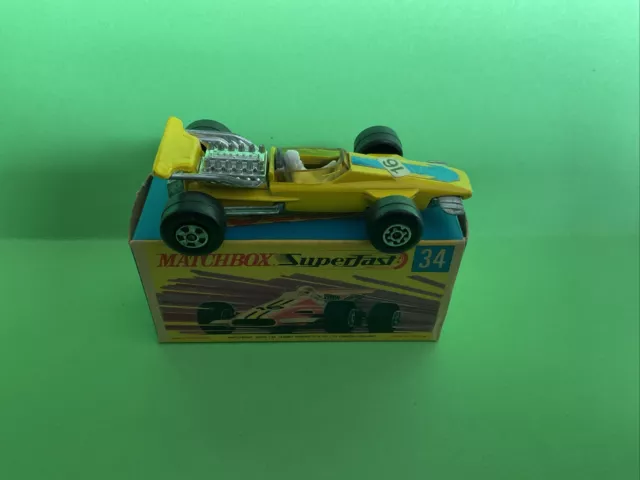 Matchbox Superfast Nr.34 FOMULA 1 RACING CAR 1970 in Ovp