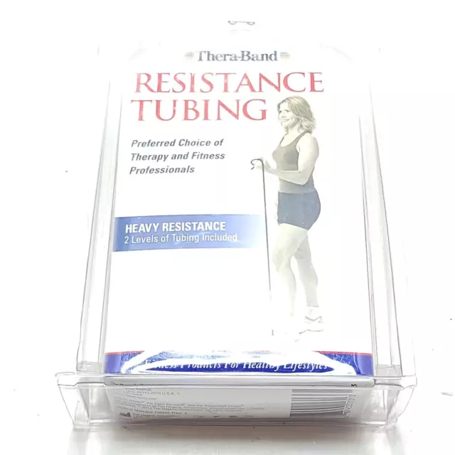 Thera-Band Resistance Tubing, Heavy Resistance (2 Levels of Tubing Included) NEW