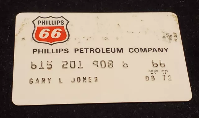 Phillips 66 Petroleum Company Credit Card ~ exp 1972 ~ our # cc2294