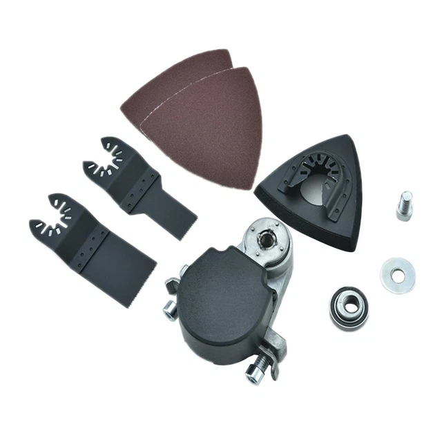 Kit Adaptateur Multifonction Meuleuse D’Angle → Outil Oscillant – Acier Tungstène, Lames, Papier & Disque Inclus