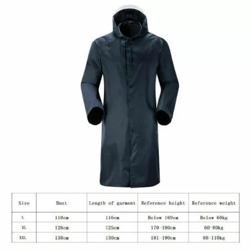 Unisex Männer Regenjacke Regenmantel Regenschutz Regenponcho Oxford Raincoat Neu 2