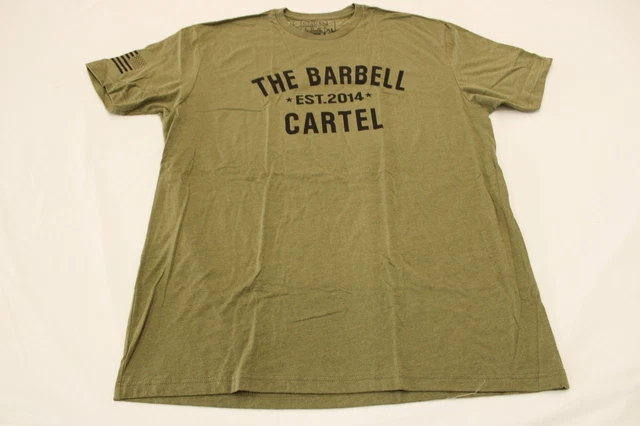 The Barbell Cartel Men's S/S Classic Logo T-Shirt EJ2 OD Green Size XL NWT