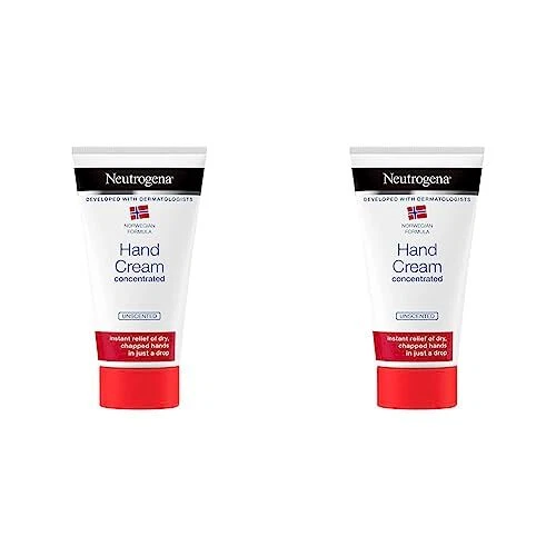 Crema de manos concentrada Neutrogena Norwegian Formula sin perfume, inmediata y