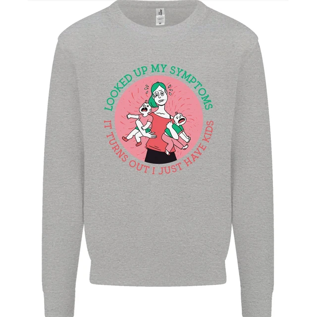 Overwhelmed Mum Divertente per Bambini Della Mamma Giorno Uomo Felpa Maglione
