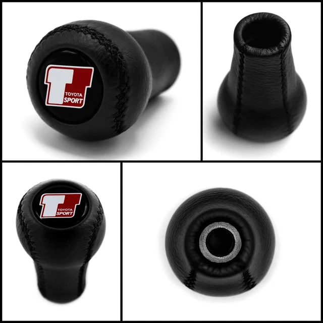 thumbnail image 2 of Toyota 6-Speed Shift Knob – Leather, Black, M12x1.25 Thread – Tacoma X-Runner, Land Cruiser Prado, Corolla G6R XRS 2 of 6