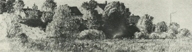SION WENBACH - Landschaft - Radierung - um 1890