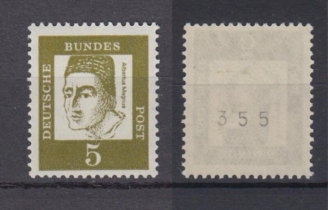 Bund 347y RM ungerade Nummer Bedeutende Deutsche 5 Pf postfrisch