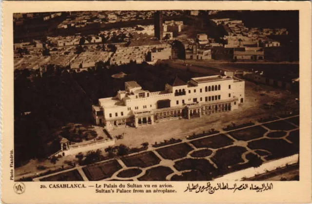 CPA AK MAROC CASABLANCA - Le Palais du sultan vu en avion (118109)