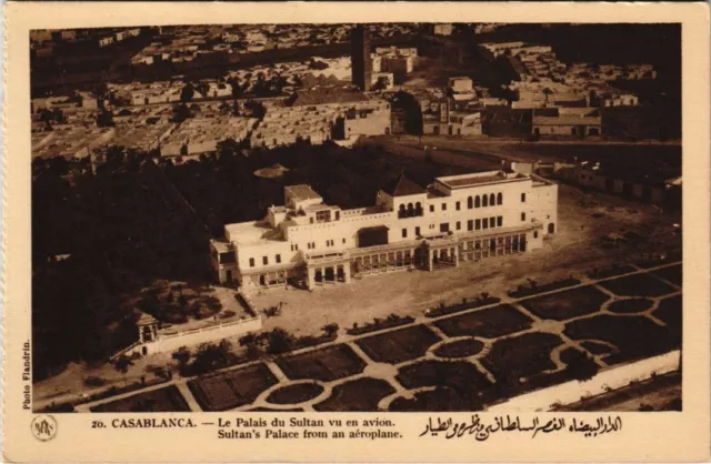 CPA AK MAROC CASABLANCA - The Palace of the Sultan seen by plane (118109)