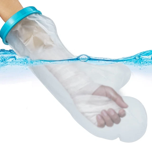 Cubierta de fundición de brazo impermeable para ducha adulto, manga de fundición de brazo reutilizable...