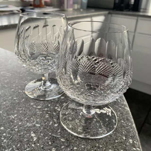 Waterford Colleen Crystal Large Brandy Glasses  X 2