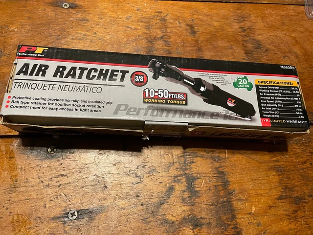 Performance Tool Air Ratchet 3/8" Drive 10-50 Ft lbs Torque M560DB