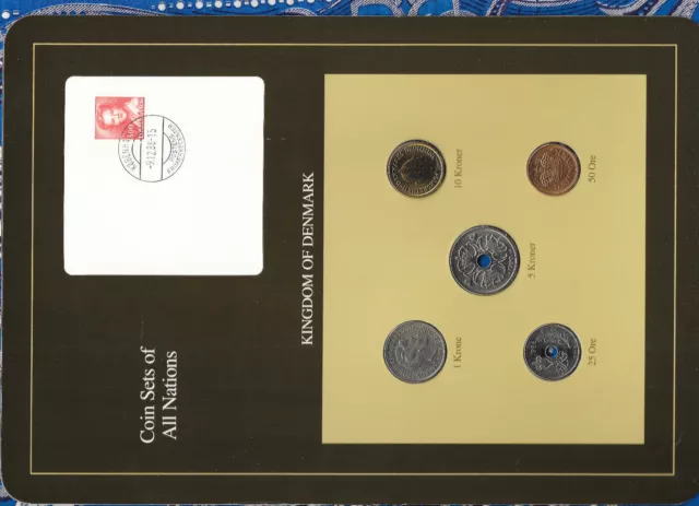 Coin Sets of All Nations Denmark 1988-1990 UNC 10 Kroner 1989 5 Kr 1990 9.12.88