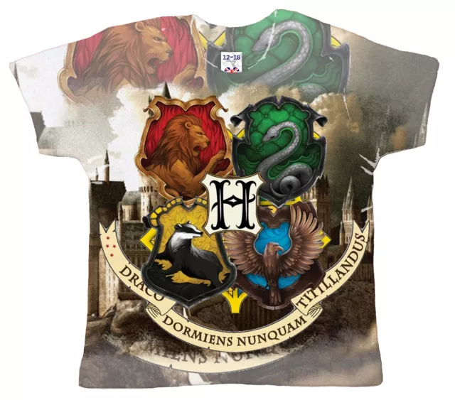 Harry Potter Baby T-Shirt "House Crests" Hogwarts Baby Tee Boy Girl Muggles Gift