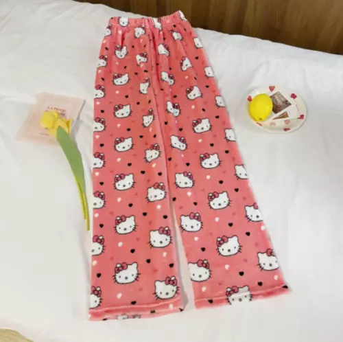 Hello Kitty Pajamas Kawaii Pyjama Set Female Print Cute Anime Sleepwear Pjs  Gift