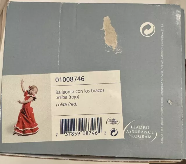 Lladro Lolita Flamenco Dancer Girl Red #8746 Brand New In Box 3