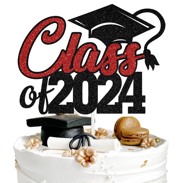 CLASS OF 2024 Cake Topper Congrats Grad 2024 Graduation Cake Decor High