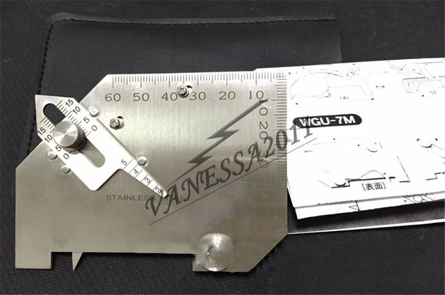 Manufacturing Inspection Ruler INSPECTION RULER FOR convex weld WGU-7M Undercut depth Groove angle ...
