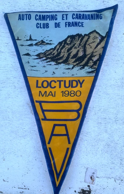 DRAPEAU FANION ANCIEN Automobilia Caravane GIEN ORLEANNAIS plastifié