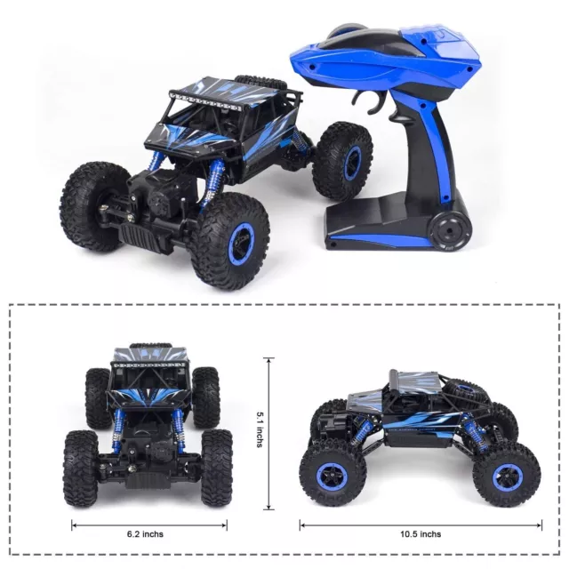 Remote Control RC Monster Truck Off Road Buggy Radio Cars 4WD Rechargeable 1:18 3