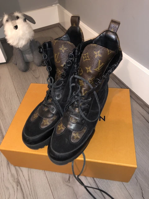 Louis Vuitton Laureate Platform Desert Olive Boots SZ 36.5