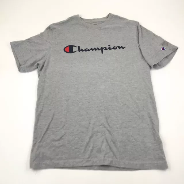 Champion Maglia Grande L Grigio Maglietta a Maniche Corte da Uomo Adulto Fitness