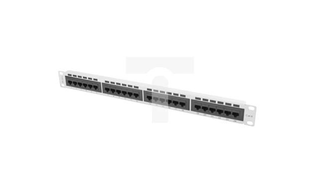 Panneau De Brassage DeleyCON 24 Ports CAT6a 0,5U - Blindé - Rack 19" - Compatible CAT5e/6/6a/7