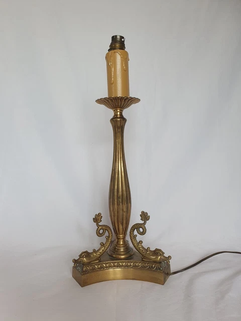 Lampe à Pied Vintage – Bronze – Forme Tulipe – H 35,5 Cm – Années 70