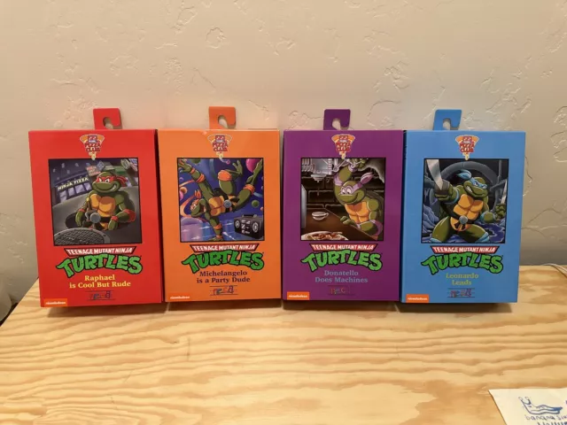 NECA TMNT Pizza Club Set of 4 Target Haulathon NEW Ninja Turtles IN HAND