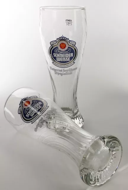 2 x Schneider Weisse Glas Bierglas Weissbier 0,5l Weizenbierglas Gläser 8401