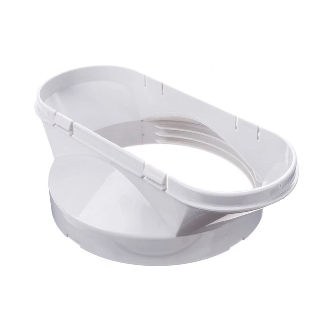 Portable Pipe Tube Connector Adapter Flat Air Conditioner Exhaust Duct Interface