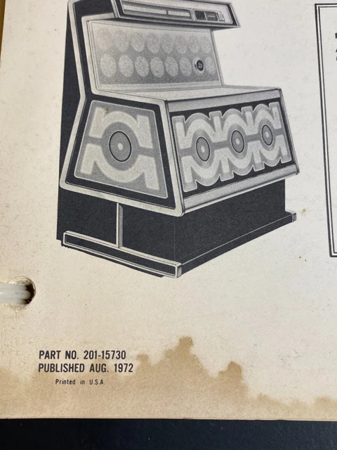 1972 Rowe Model TI-1 Service Manual & Parts Catalog Jukebox Schematics Vintage