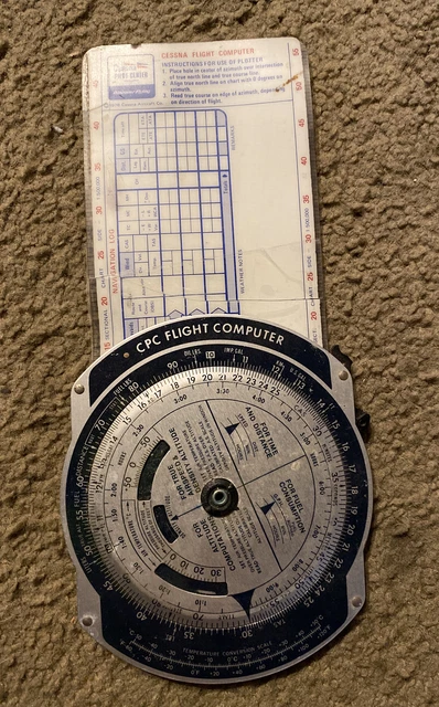 AIRPLANE CESSNA CPC FLIGHT COMPUTER 1978 Vintage Calculator Aircraft Tool Parts