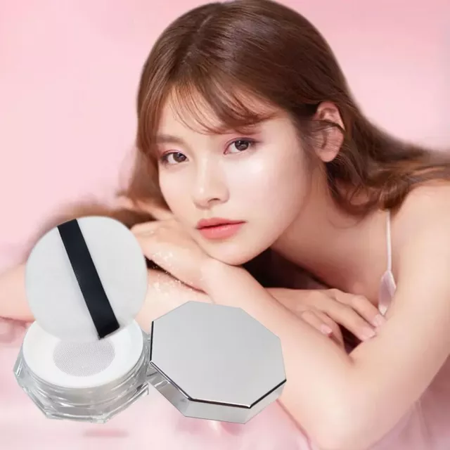 Octagonal Loose Powder Case Plastic Loose Powder Jar  Woman Girls