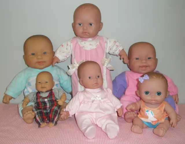 Adorable Lot of All Vinyl and Vinyl & Cloth Baby Dolls by Berenguer
