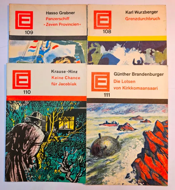 4 x Romanhefte DDR aus der "Erzählerreihe" vom Deutschen Militärverlag 1958 - 89