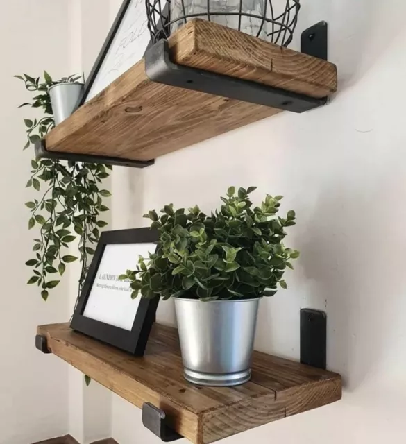Reclaimed Recycled Old Scaffold Board Shelves Rustic Industrial Shelf  60cm