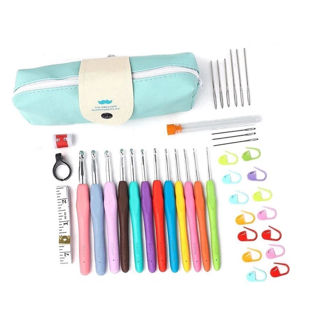 Praktisch Häkel Set Stricknadeln Manuelle DIY Werkzeuge Aluminiumhäkelnadeln