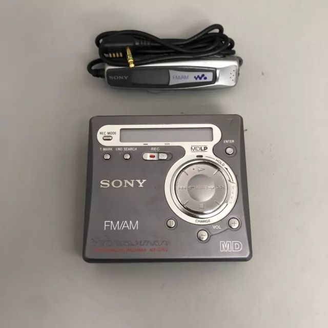 Sony Walkman MD Portable Minidisc Recorder MZ-G750 Devise Vintage Music RMF53-LJ