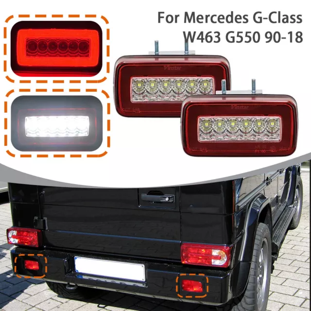 2x Pour MERCEDES-BENZ W463 AMG Classe G G500 G550 LED Feu Antibrouillard Arrière