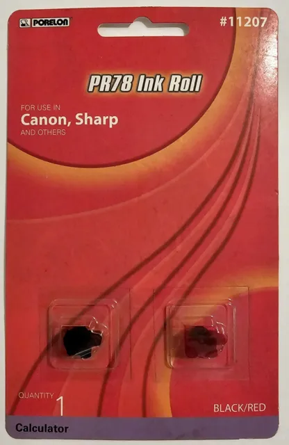 Porelon #11207 Pr78 Calculator Ink Rolls Black Red Canon Sharp Brand New