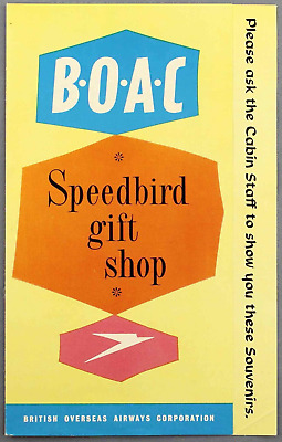Boac Speedbird Gift Shop Vintage Airline Brochure B.o.a.c. 1950'S Shopping
